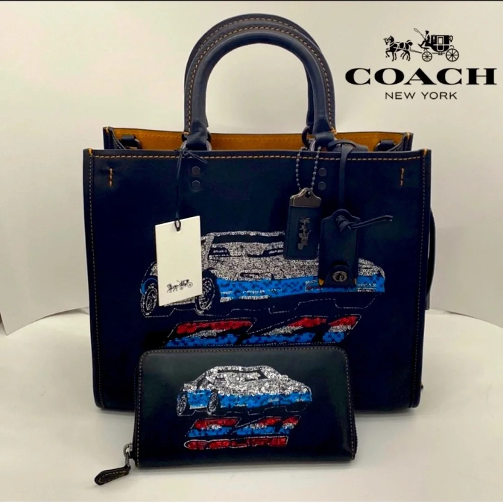 Coach C103 Sequins Race Car ๐๏ธ Sneakers Size 9 New in Box - Picture 8 of 8